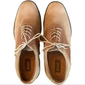 Bass Suede tan and brown Oxford shoes 9.5 G.h. Bass & Co Buckingham 9.5 Oxford Tan Brown Dress Shoes  main image 3